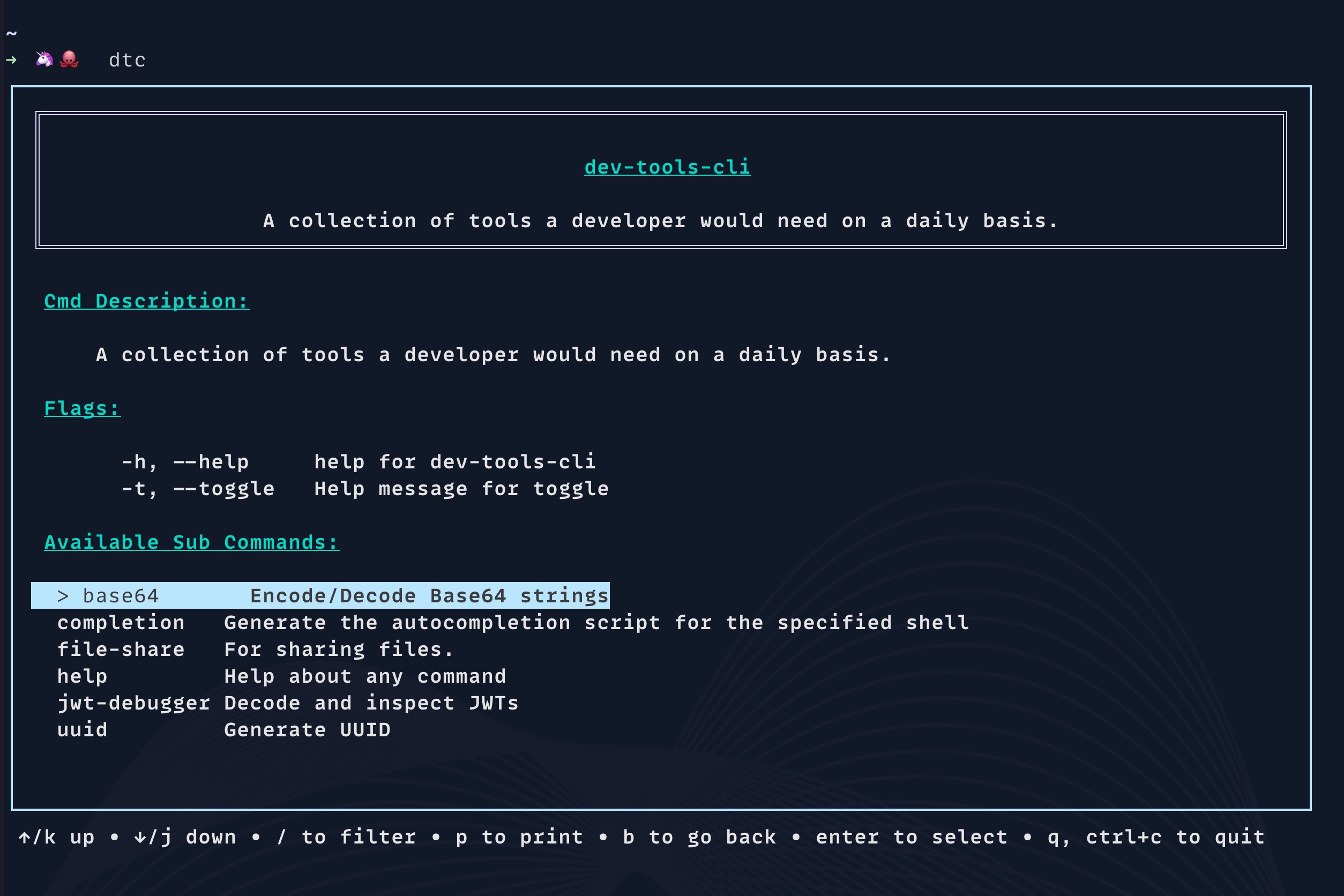 DTC :: CLI package